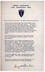 DWIGHT D EISENHOWER Signed D-Day Order - former US President - 10"x6" reprint