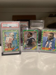 1986 JERRY RICE ROOKIE #161 PSA 7 RC HOF 49ers + WILLIAM PERRY & BRUCE SMITH!!