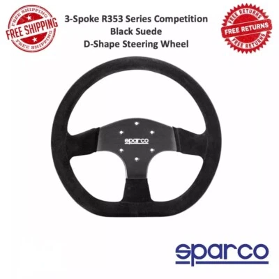 Volante Sparco 3 radios serie R368 Competition gamuza negro | 380 mm Foto 1 de 4