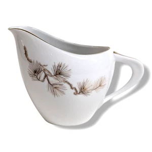 Vintage Larchmont by Sango Japan Creamer Pine Branch Design Gold Trim - Picture 1 of 7