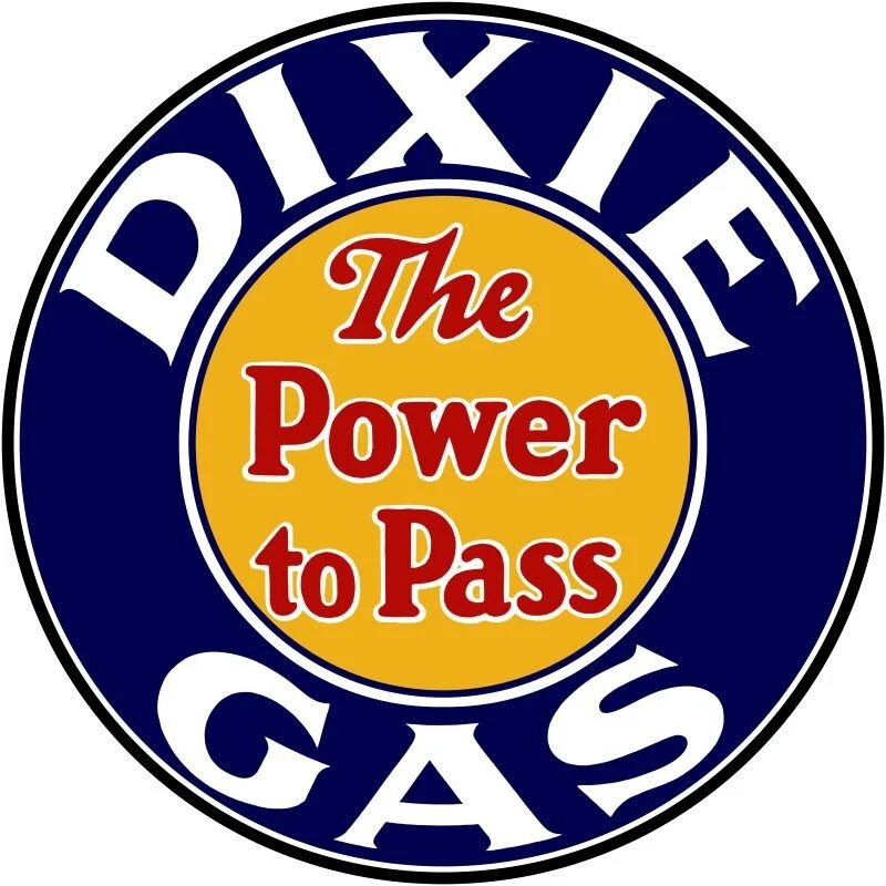 Dixie Gas - The Power To Pass! NEW Sign 40" Dia. Round USA STEEL XXL Size - Image 1 of 1