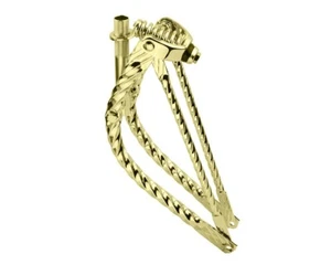 Vintage Lowrider 20" Bent All Square Twisted Spring Fork 1" Gold Bike. - Picture 1 of 1