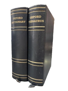 Oxford Dictionary - Thesaurus - 1992-95 - Leather Bound Gold Gilt - Picture 1 of 5
