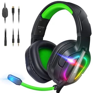 Krysenix PG1 Gaming Headset with AI Stereo Mic for PS4 5 PC Xbox Nintendo Switch - Picture 1 of 7