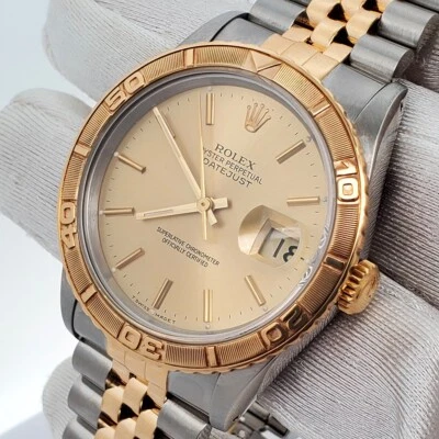 Rolex Datejust Turnograph 36mm Champagne Jubilee Yellow Gold/Steel Watch 16263 - Image 1 of 4