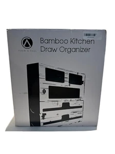 Kitchen Drawer Organizer Bamboo For Ziploc Bags And Foil/Saran Wrap - Picture 1 of 15