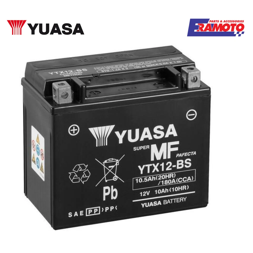 BATTERIA YUASA YTX12-BS ATTIVATA PER HYOSUNG GT 250 GV 125 250 08-17 — 第 1/4 张图片