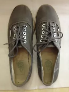 Vans Grey Sneakers Women's 8.5 Men's 7 Good Used Condition - Picture 1 of 7