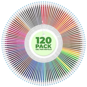 120Pcs Gel Pen Refills - Glitter Gel Pens for Coloring Metallic Gel Pens Colored - Picture 1 of 12