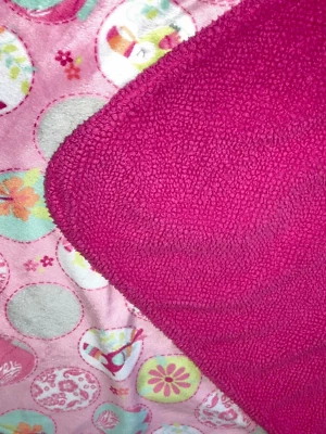 Manta tropical Sherpa rosa tucán elefante círculos florales bebé niña Foto 1 de 4