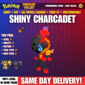 CHARCADET ⭐️ SHINY ⭐️ 6IV & Customizable✨ Pokemon Scarlet And Violet - Bild 1 von 5