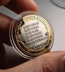 European Football Championships 2022 Dual Metal Commemorative. England/Lionesses - Picture 1 of 9