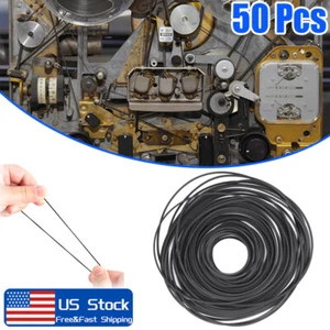 50Pcs Square Rubber Drive Belt For Cassette Player Recorder Repair Replacement - Picture 1 of 13