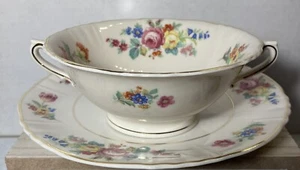 Federal Shape Syracuse Rosemoor Cream Soup Bowl + Saucer (multiple available) - Picture 1 of 12