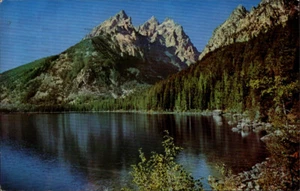 Wyoming Jenny Lake Teton National Park WY Postcard Cedar City UT 1968 - Picture 1 of 2