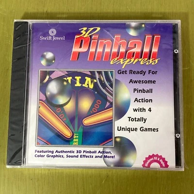 3D Pinball Express PC Game Windows 95 4 Games 3 Levels New Sealed Vintage - Image 1 of 4