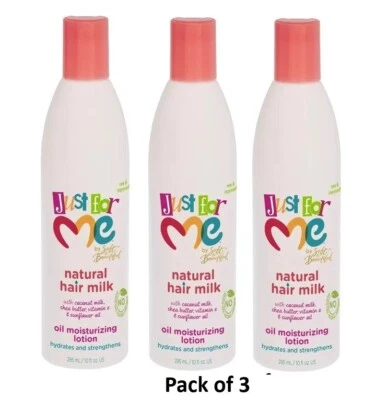 3 X Nur für Me Natürliches Haar Milch Öl Feuchtigkeitslotion 284ml/295ml - Bild 1 von 4