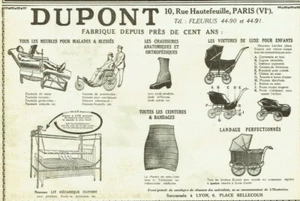 publicité Advertising 1121 1925  Dupont landaus voiture luxe enfants meubles mal - Bild 1 von 1