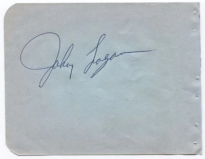 Página de álbum firmada por Johnny Logan y Toby Atwell 1955 autografiada de colección automática Foto 1 de 2