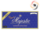 1x Box Royal Majestic Light Blue 100MM 100's | 200 Tubes | Cigarette Tobacco RYO