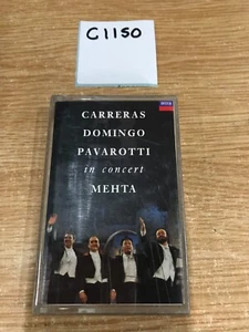 Carreras Domingo Pavarotti In Concert Metha  Cassette Tape - Picture 1 of 3