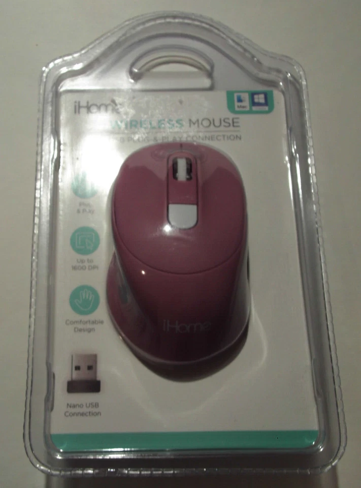 iHome Wireless Mouse for Mac & PC Windows New Free Shipping - Image 1 of 1