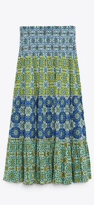 Falda 100% Auténtica ZARA Estampado Floral Talla: L Foto 1 de 4