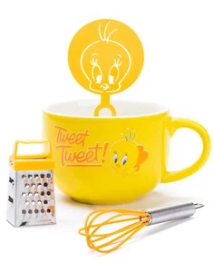 Taza de café grande Looney Tunes Yellow Piolín Pie para mujer - Imagen 1 de 8