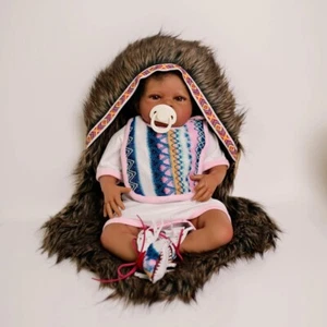 20" Lanny Indian Reborn Baby Doll Finished Newborn Cuddly Boy Girl Dark Skin Toy - Picture 1 of 7