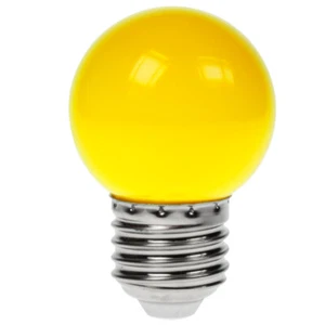 LED GOLF BALL 240V 1.5W ES E27 YELLOW - Picture 1 of 1