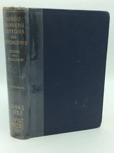 HINDU MANNERS, CUSTOMS & CEREMONIES - J.A. DuBois - 1906 - Brahminical - Imagen 1 de 4