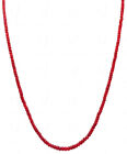 Rubinowy kamień szlachetny okrągły kaboszonowy sznurek z koralików np1145
