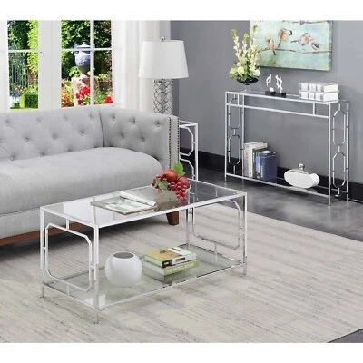Convenience Concepts Omega Chrome Coffee Table Foto 1 de 4