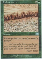 MTG magic cards 2x x2 Light Play, English Fallow Earth 6th Edition