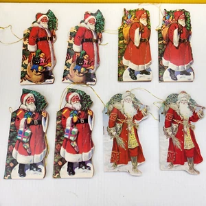 [Lot 8] Vintage Weihnachtsmann Ornament gestanzt Karton Dekoration Bücher Taiwan - Bild 1 von 6
