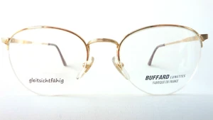 Gafas panto con estructura metálica doradas gafas vintage sin borde inferior clásicas ovaladas - Imagen 1 de 5