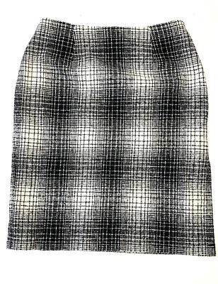 Valerie Stevens WoolMark Blend Skirt Womens Size 8 Petitie Black White  - Image 1 of 4