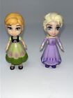 Disney Frozen Fever Mini Toddler Anna & Elsa Purple Dress 3” Posable Doll Lot 2