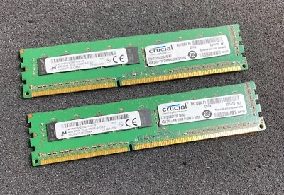 8GB Kit (2 x 4GB) Micron MT18KSF51272AZ-1G4K1ZF PC3L-10600E ECC Server Memory - Image 1 of 4