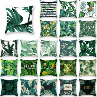 Leaf Case Home Decoration Covers Garden Cushion Outdoor Soft Pillow  Floral - Image 1 of 4
