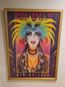 1993 Karneval Andrea Mistretta SHOW IT ALL gerahmtes Poster handsigniert 166/250 - Bild 1 von 3