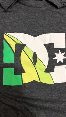 DC SHOES Men's DC Green Logo Skateboard T-Shirt  - Heather Gray M Short Sleeve - Image 1 of 4