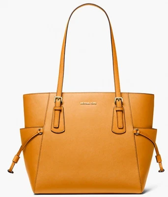 New Michael Kors Voyager Large Saffiano Leather Tote Pop Orange - Image 1 of 4