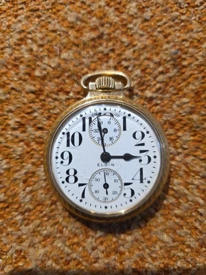 Elgin B&W 19 Jewel Up & Down Railroad Pocket Watch W/ Elgin RR Case Running - Image 1 of 4