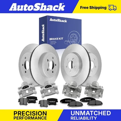 Front Rear Brake Rotors Ceramic Pads Calipers for 2006-2010 Chrysler 300 - Imagem 1 de 4