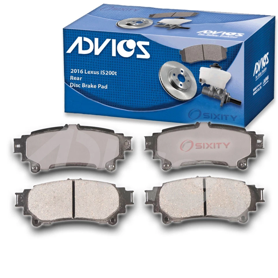 Комплект задних дисковых тормозных колодок ADVICS для 2016 Lexus IS200t — тормозная шина qo - Изображение 1 из 4