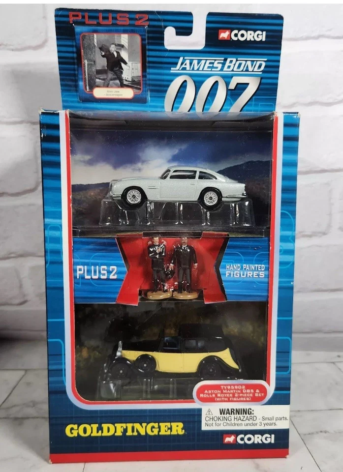 James Bond Corgi Aston Martin DB5 + Rolls Royce 2 Piece Set + Figures Goldfinger - Image 1 of 1
