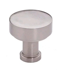 Alno A716-34-SN Pomello per armadio a disco moderno rotondo 3/4" ottone - nichel satinato - Foto 1 di 1