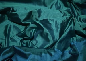 Peacock 100% Silk Light Weight Satin, Ribbed Crepe Backed ~16mm, 44"W(TS-7162) - Picture 1 of 5