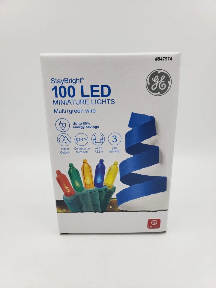 GE Stay Bright 100 LED String Light - 90835